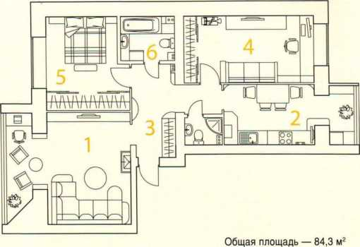 дизайн 3х комнатной квартиры